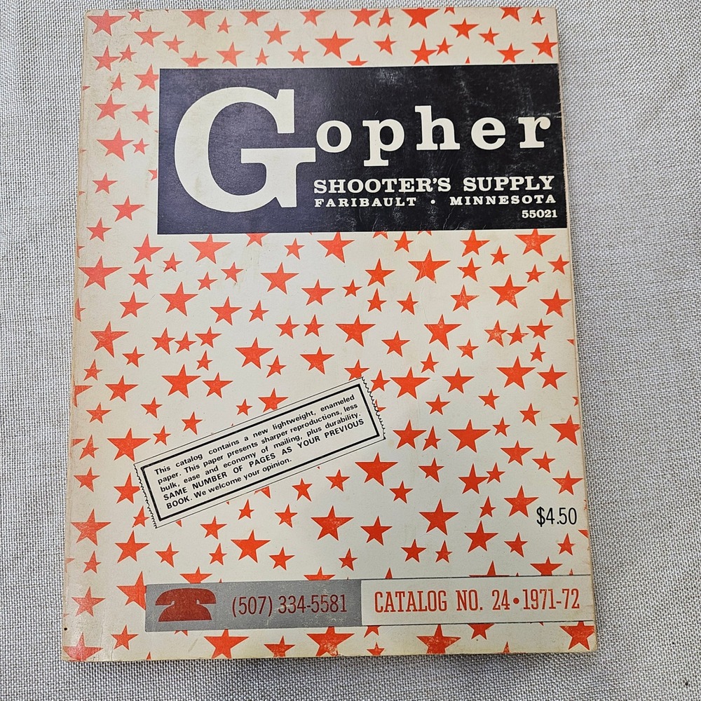 Vintage 1971-72 Gopher Shooter's Supply Catalog No 24 Faribault MN Winchester